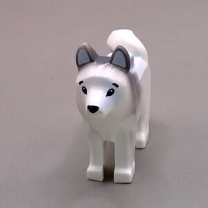 LEGO Husky Dog Animal Minifigure White Dark Gray Arctic City 16606 6043195
